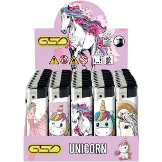 GSD Refillable Electronic Lighters - Unicorn (Assorted)