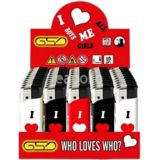 GSD Refillable Electronic Lighters - Who Loves Who (Assorted)
