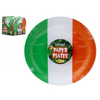 9" Ireland Paper Plates - Pack of 6