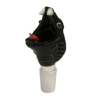 Wholesale Jaxx USA 'Back Mamba' Glass Cone - Black (18.8 mm)