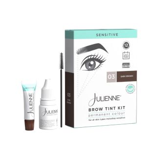 Julienne Brow Tint Kit Permanent Colour - Dark Brown (03) 