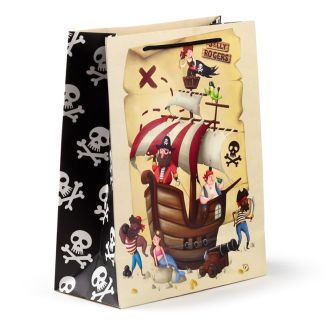 Kids Pirates Paper Gift Bags - Large - 33x26x12cm
