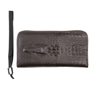 Ladies Zippable  Purse - Brown