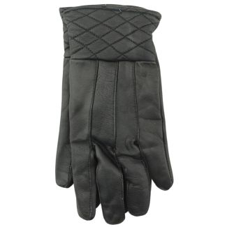 Ladies Sheepskin Leather with Lining & Quilted Patterned Cuff
