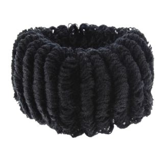 Large Black Donut Hair Elastic Scrunchies