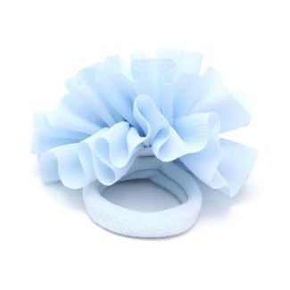 Large Pom Pom Motif Jersey Hair Elastic - Assorted 