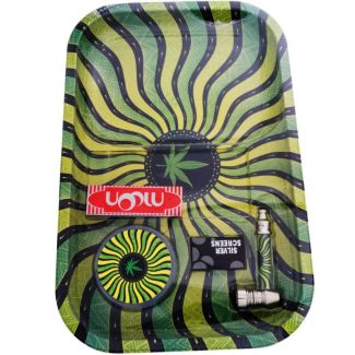 Leaf Swirl Smokers Gift Tray Set with Accessories