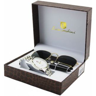 Luis Cardini Men's Gift Set (Watch , Sunglass & Pens)