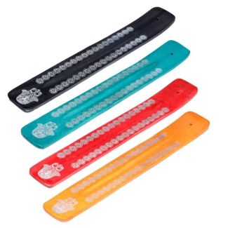 Mango Wood Hamsa Palm Inlay Ashcatcher Incense Sticks Burner - Assorted 
