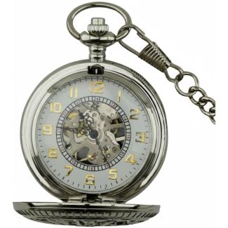 Mechanical Pocket Watch  - Silver