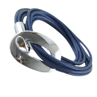 Men's Six-Strand Adjustable Leather Bracelet 