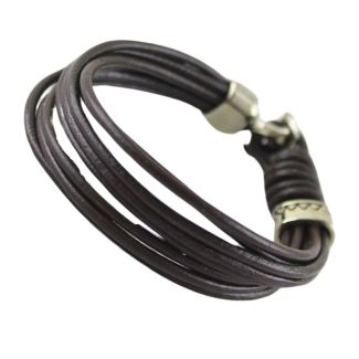 Men's Eight-Strand Leather Bracelet