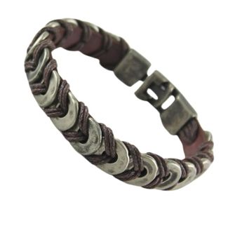 Men's Stainless Steel Plaited Rope Bracelet 
