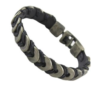 Men's Stainless Steel Plaited Rope Bracelet 