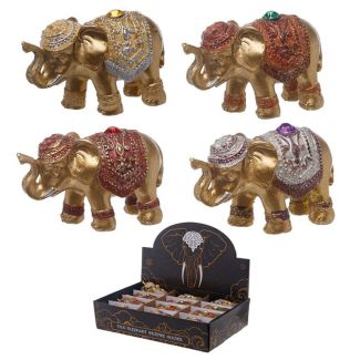 Metallic Glitter Lucky Elephant Incense Stick Holder