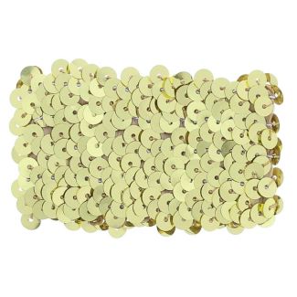 Pair Of Sequin Wide Wristbands (5cm) - Gold