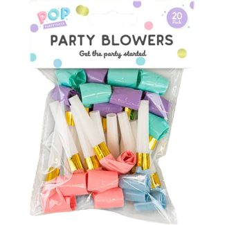 Pastel Party Blowers – 20 Pack