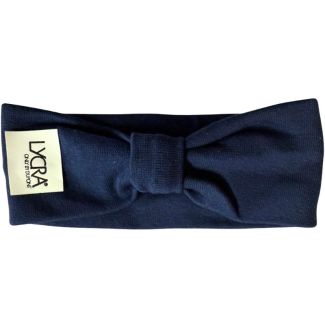 Navy Blue Knot Lycra Bandeau Headbands - 6cm