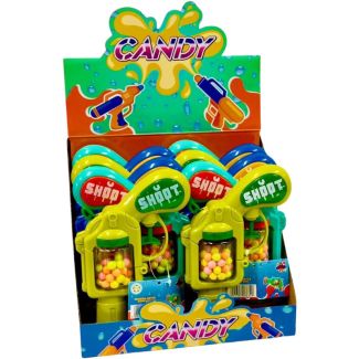 Rainbow Water Candy Gun with Pressed Sweets - Assorted Pack of 12