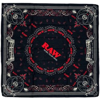Raw Black Logo Print Bandana - 55 x 55cm