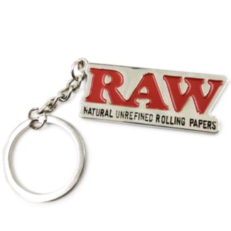 RAW Classic Silver Metal Keyring - 10cm