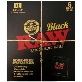 RAW Black Odor Free  Zip Lock Storage Bag - XL (215x255mm)