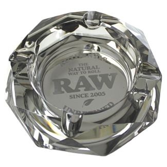 RAW Black The Dark Side Glass Ashtray - 11 x 3cm