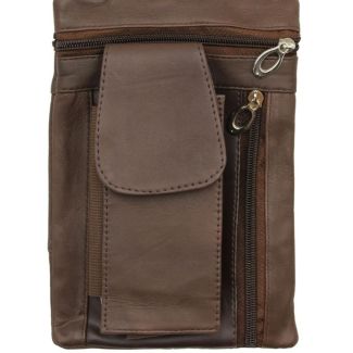 Wholesale Ladies Leather Purse With Leather String-Brown