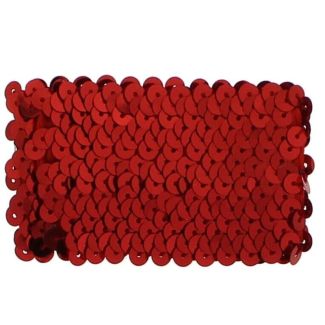 Sequin Wide Wristbands (5cm) - Red