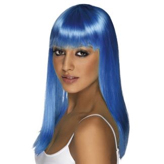 Smiffys Glamourama Party Wig - Neon Blue
