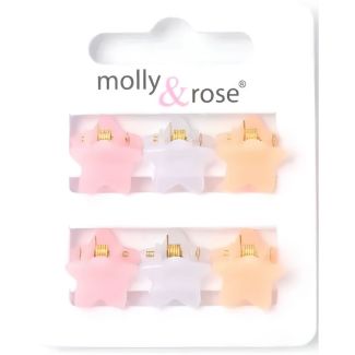 Star Shaped Mini Hair Clamps - Assorted - 1cm