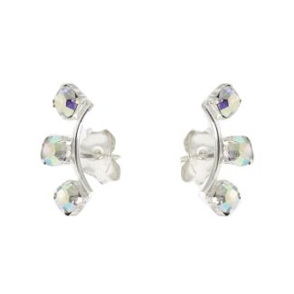 Sterling Silver Chic Gemstone Ear Crawler 