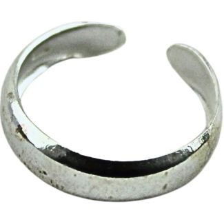 Sterling Silver Plain Adjustable Toe Ring