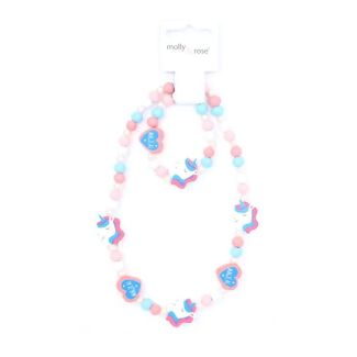 2pcs Girls Unicorn Necklace and Bracelet Sets