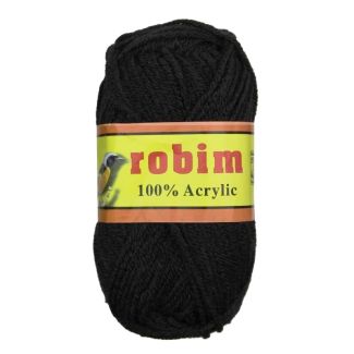 Black Robim 100% Acrylic Wool For Hair Braiding - 50g