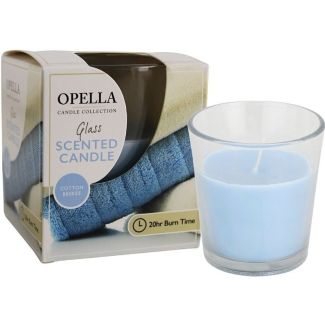 Opella Glass Scented Candle - Cotton Breeze 