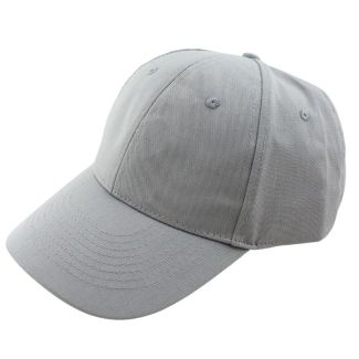 Adults 6 Panel Adjustable Metal Buckle Baseball Cap - Grey