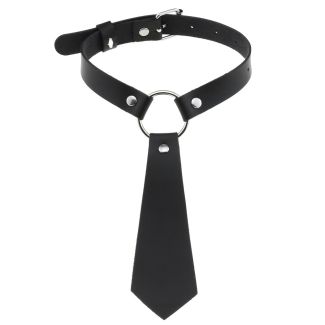 Vegan Leather Choker Necktie Design 