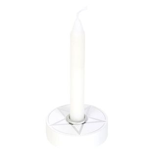 Wholesale White Pentagram Spell Candle Holder 