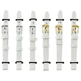 White Leather Watch Straps - 8mm