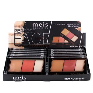 Meis 3-In-1 Contour, Blush & Highlighter Palette - Assorted  