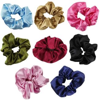 Satin Hair Scrunchies - Assorted Colours 