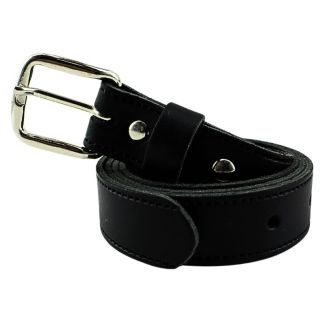 Wholesale Men's Leather Belts 1" Wide Black - Medium 