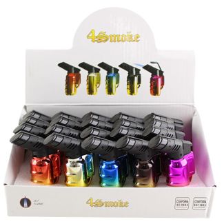 Wholesale 4SMK Colourful Jet Flame Lighters - Assorted
