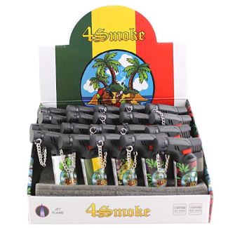 Wholesale 4SMK The Island Design Jet Flame Lighters - Assorted