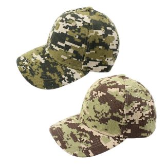 Adults 6 Panel Camo Baseball Cap - Assorted