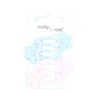 4pcs Daisy Flower Shaped Plastic Covered Sleepies - 3.5cm