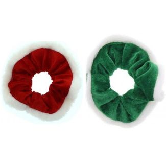 Christmas Velvet Hair Scrunchies - Assorted