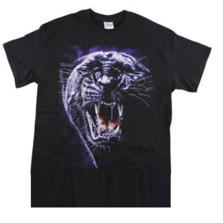 Wholesale Gildan Tiger Print Design Black T-Shirt - Medium