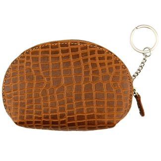 Wholesale Ladies Leather Coin Purse With Zip Closure - Tan